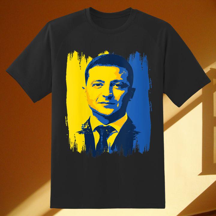 Volodymyr Zelensky Support Ukraine Flag Peace Love T-Shirt