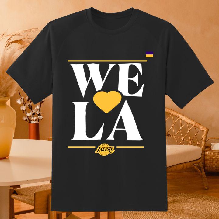 We Love Los Angeles Lakers Logo NBA 2025 T-Shirt
