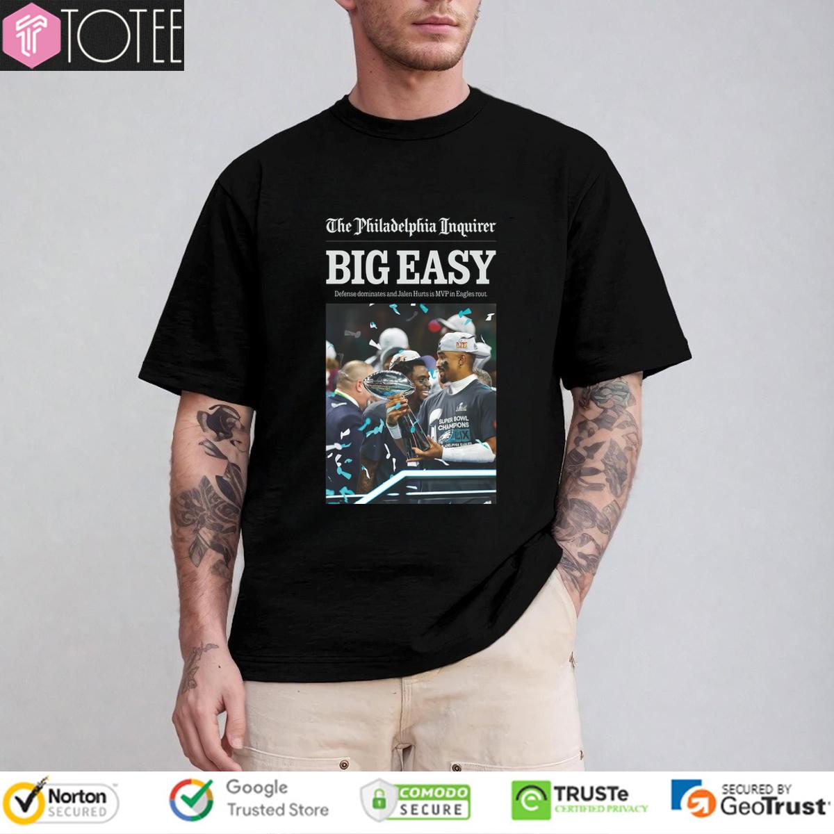 The Philadelphia Inquirer big easy Jalen Hurts MVP Eagles T-Shirt