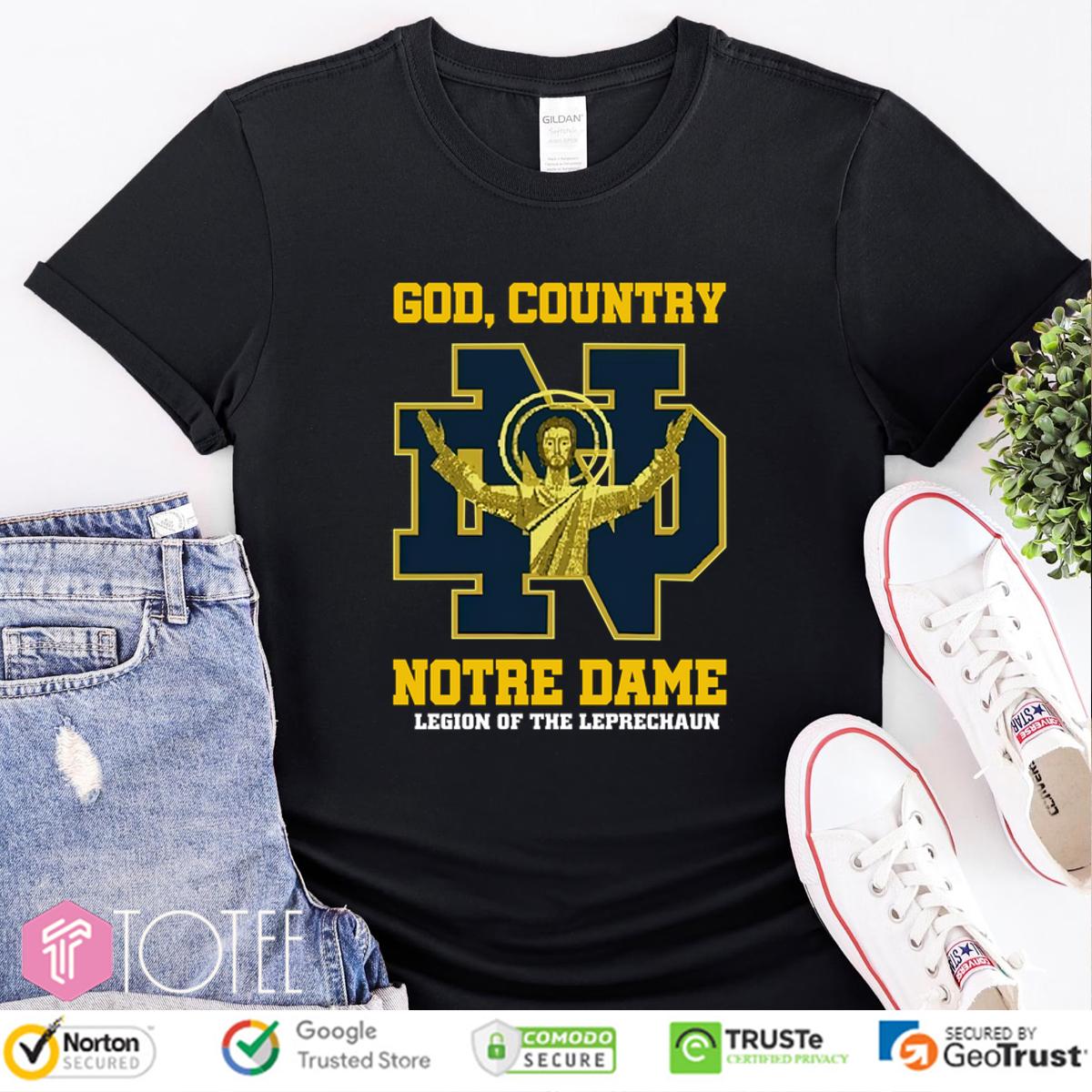 God Country Notre Dame Fighting Irish Legion Of The Leprechaun T-Shirt