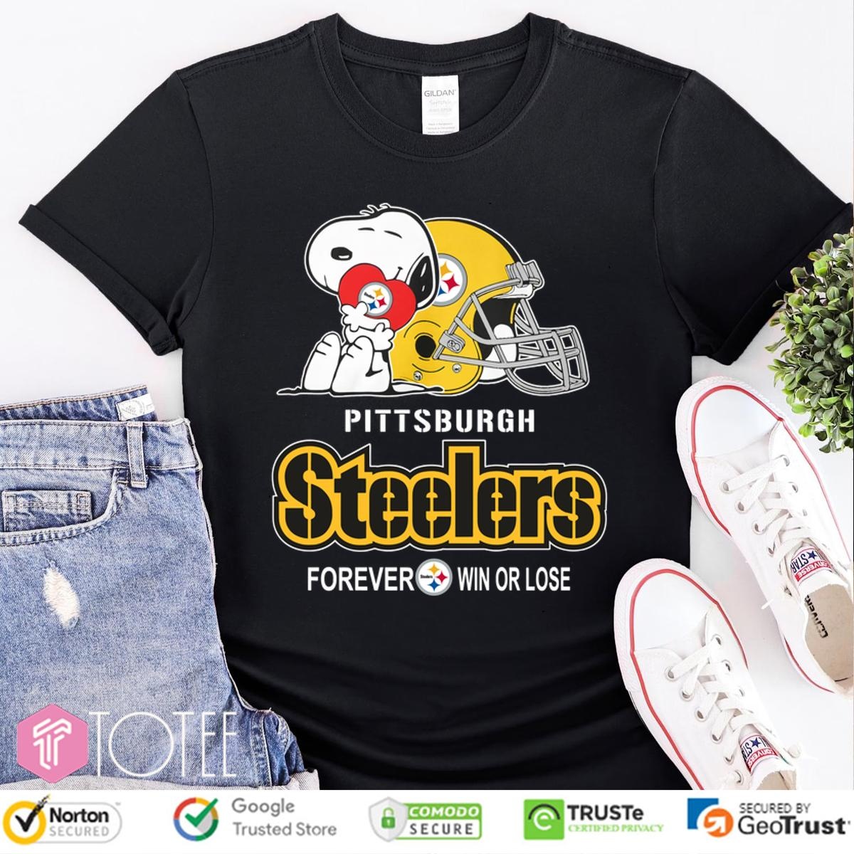 Snoopy x Pittsburgh Steelers forever win lose shirt