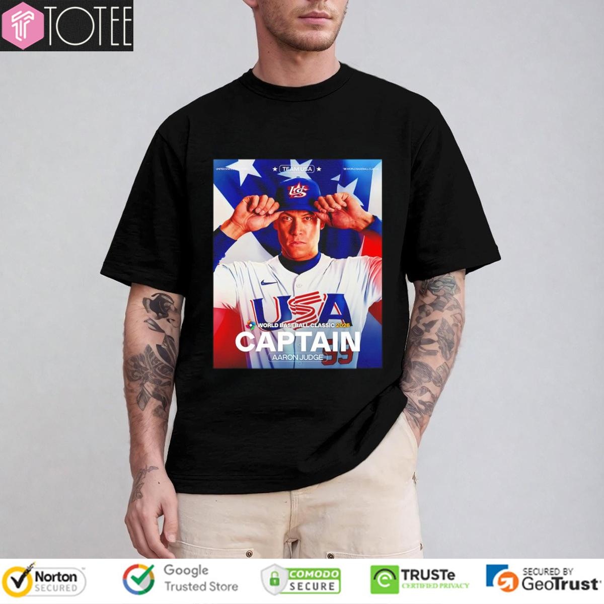 Aaron Judge America's Captain Team USA Baseball 2026 t-shirt