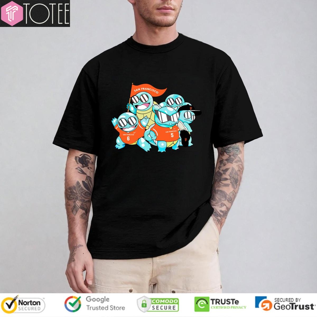 Official San Francisco Giants Pokemon Squirtle T-shirt