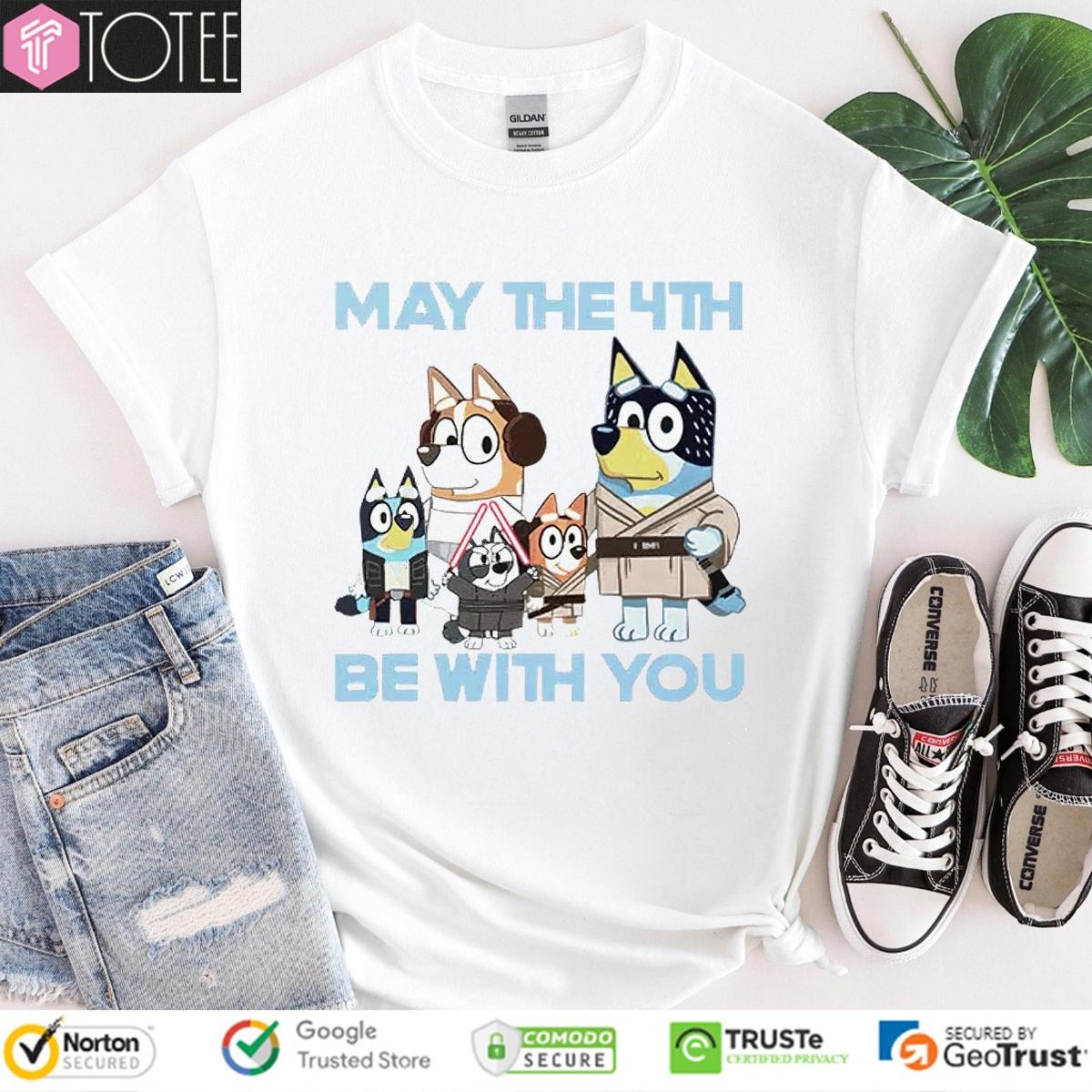 Bluey Family May The 4Th Be With You Star Wars T-shirt