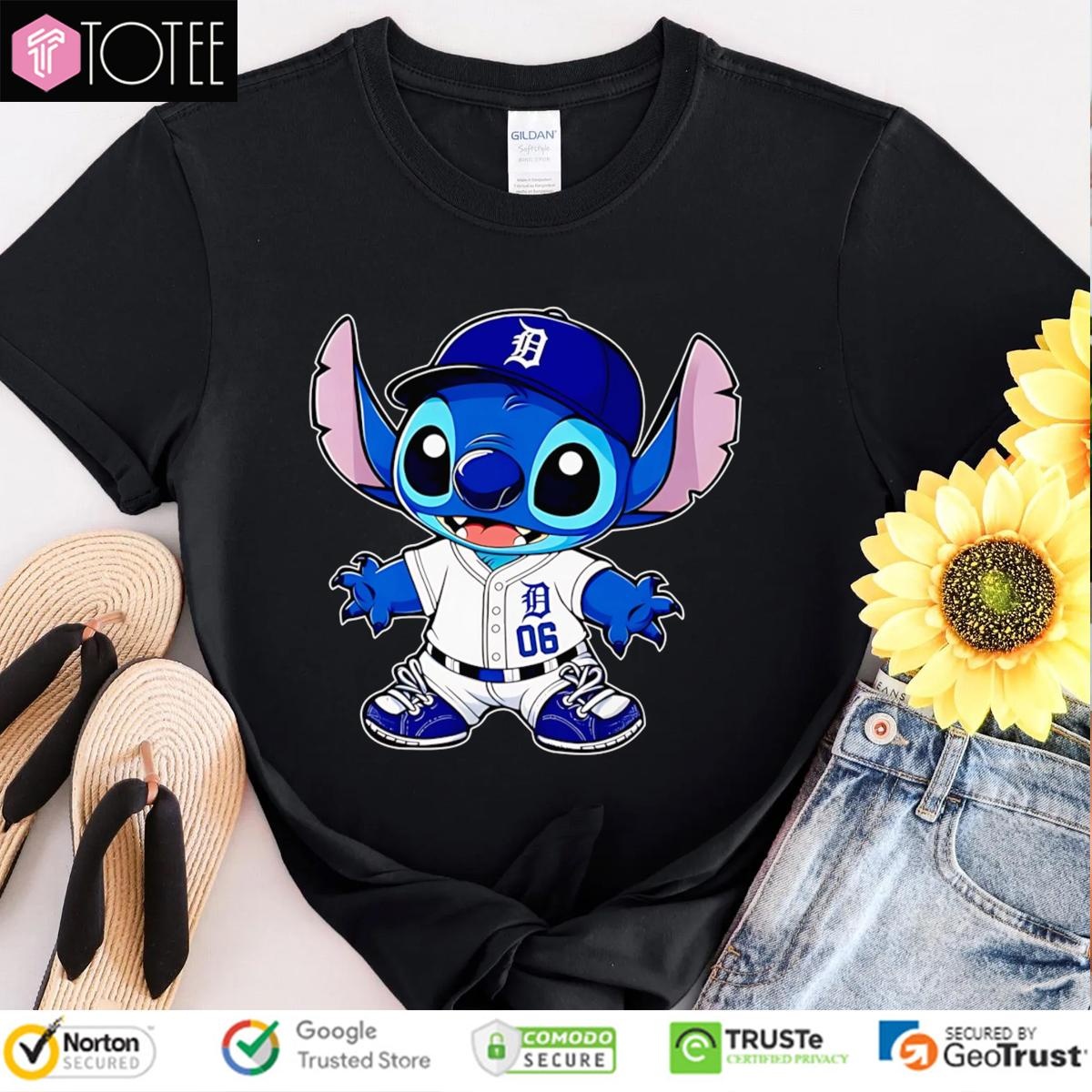 Stitch Parody Detroit Tigers Baseball T-shirt