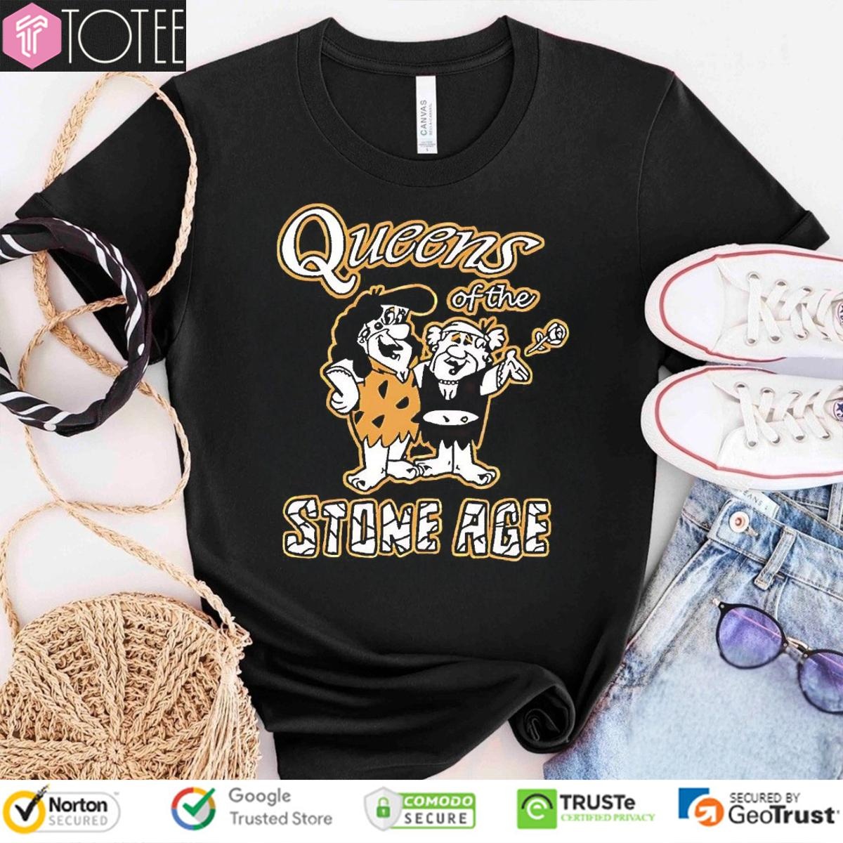 The Flintstones Parody Queens Of The Stone Age Rock Band T-shirt
