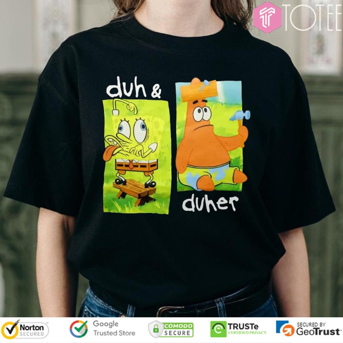 Duh And Duher Spongebob Squarepants Graphic T-shirt