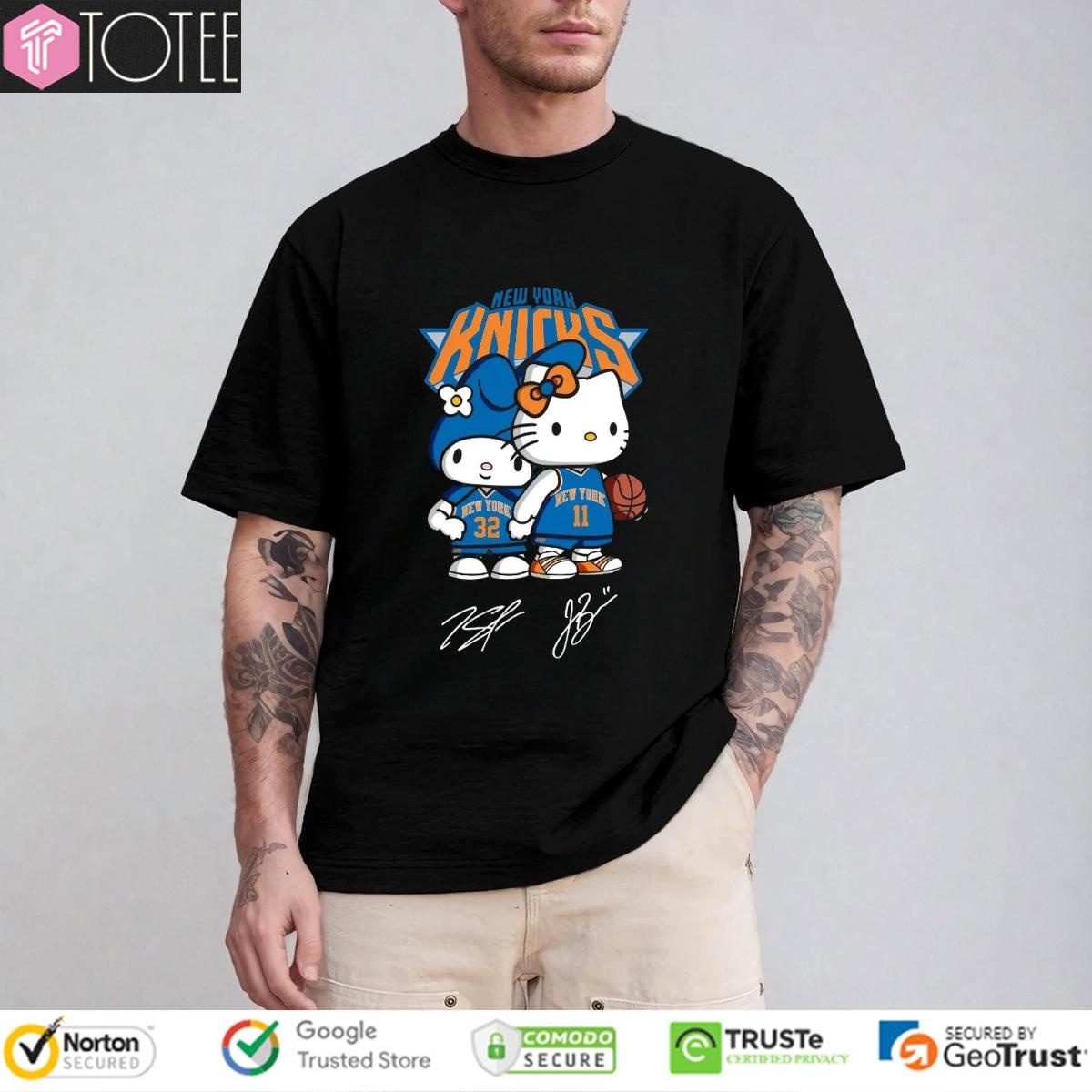 Hello Kitty New York Knicks Karl-Anthony Towns Jalen Brunson Signatures T-shirt
