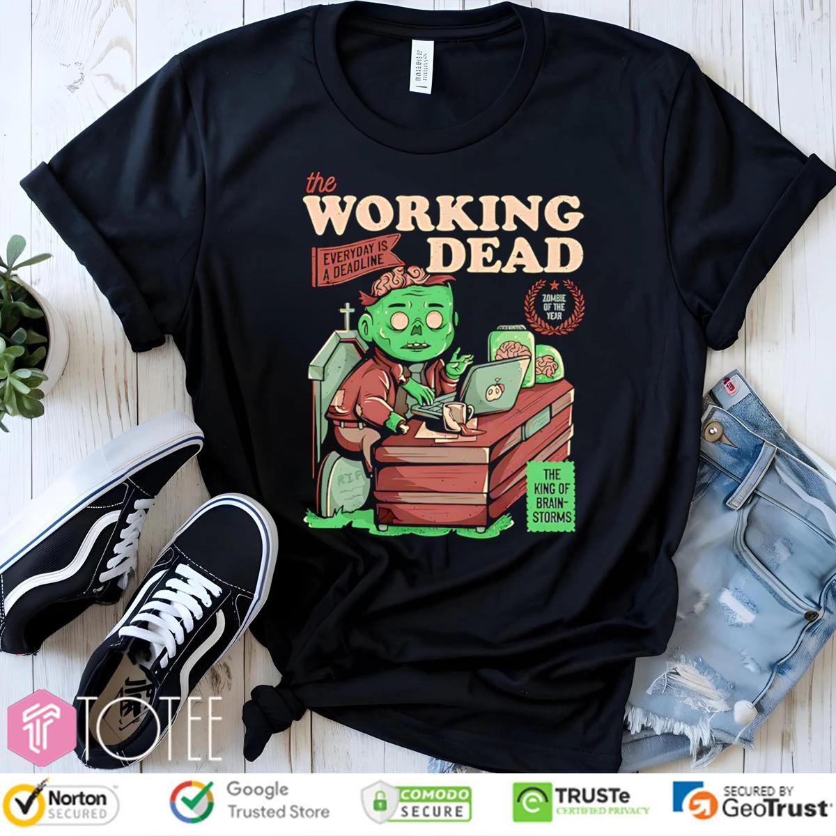 The Working Dead Parody The Walking Dead T-shirt