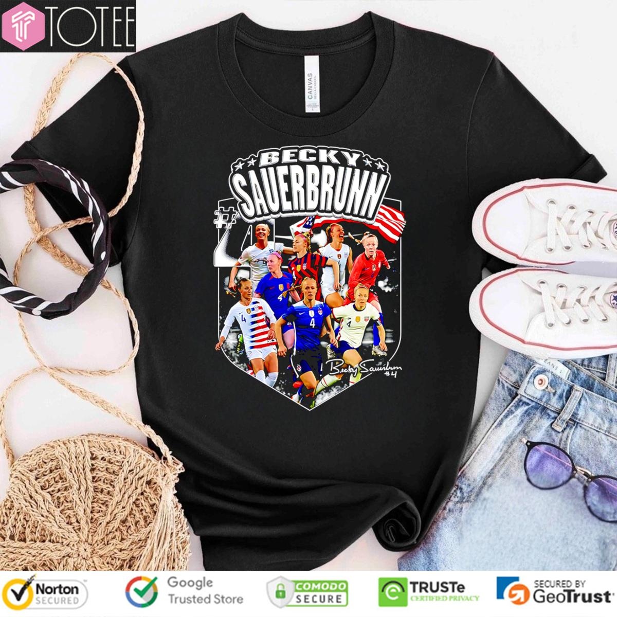 Uswnt Becky Sauerbrunn Farewell Signature T-shirt
