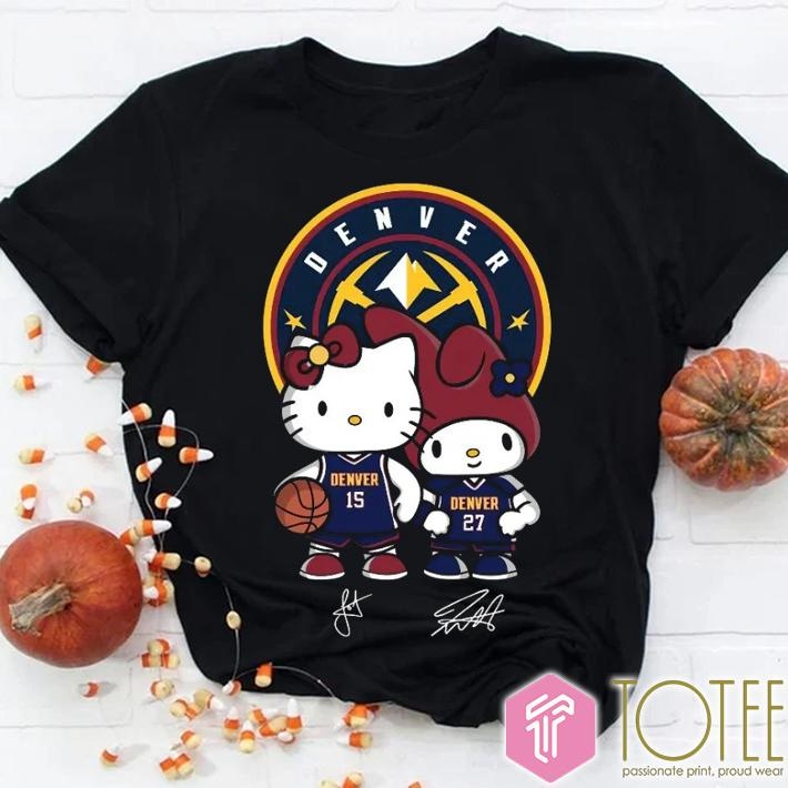 Denver Nuggets Nikola Jokić Jamal Murray Hello Kitty Signatures T-shirt