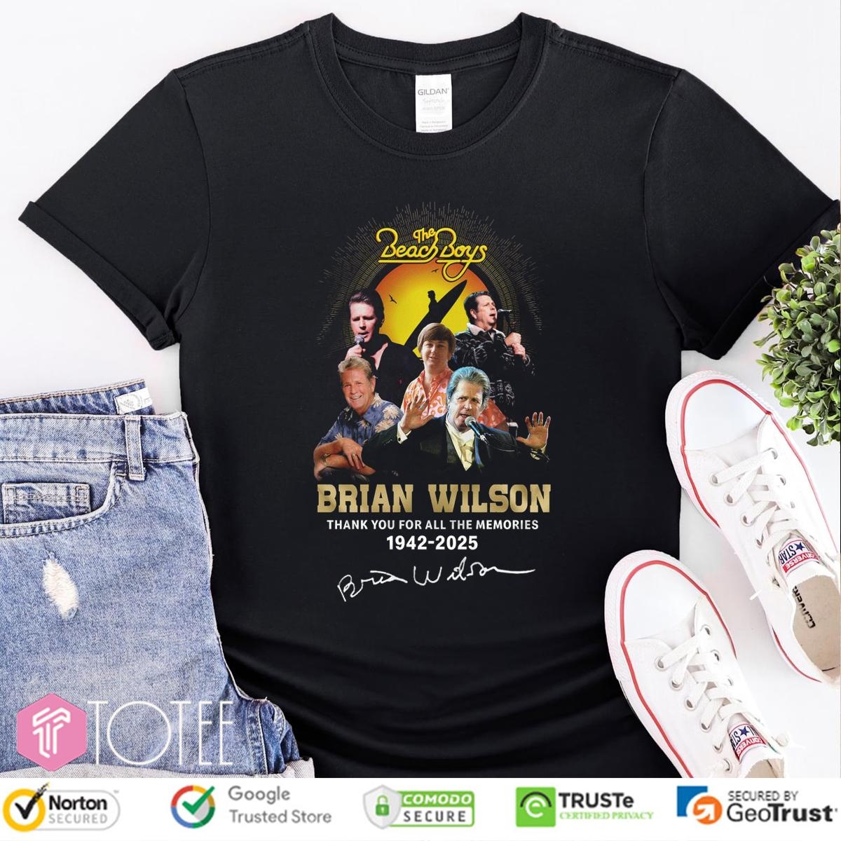 The Beach Boys Brian Wilson 1942-2025 Signature T-shirt