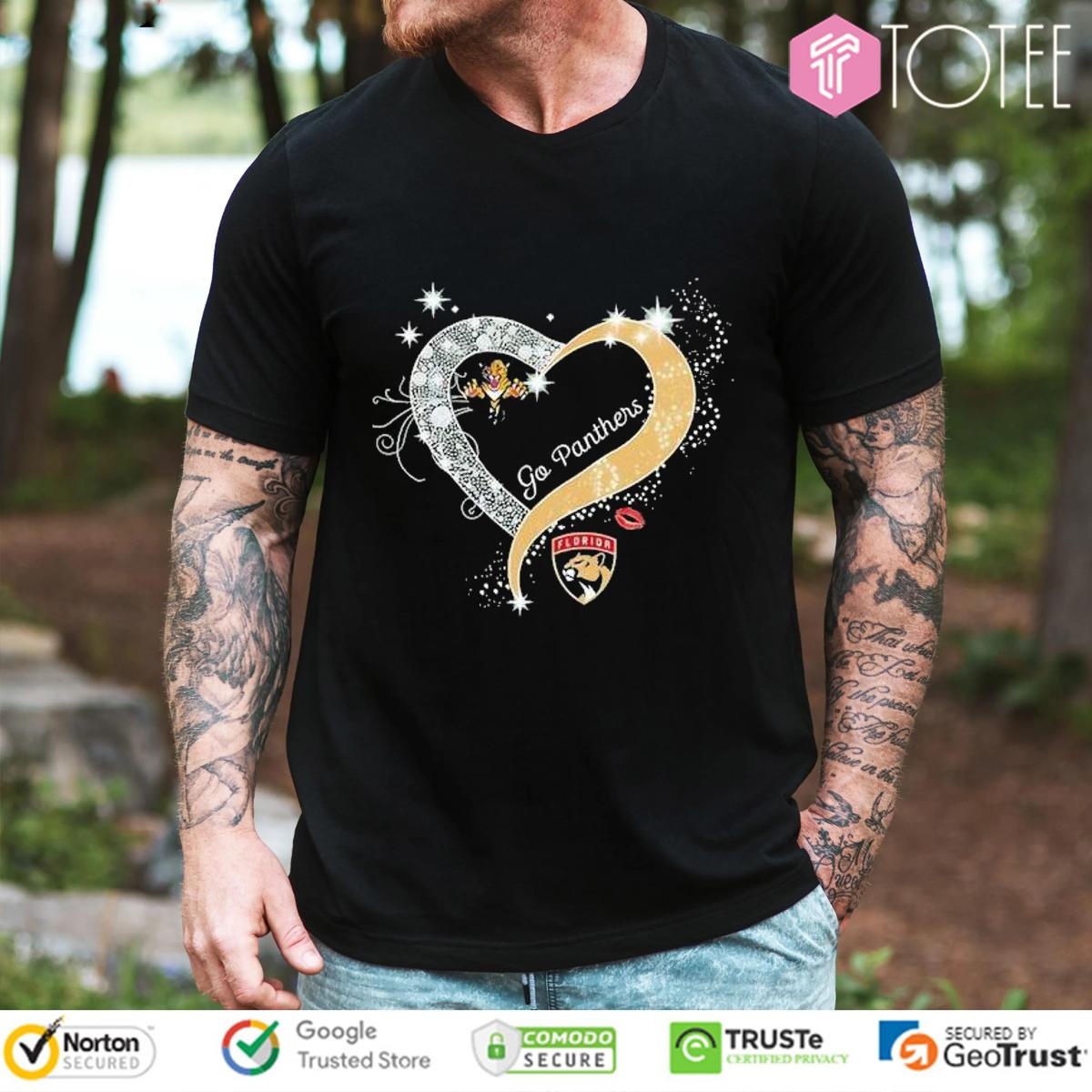 Florida Panthers Go Panthers Heart Shirt T-shirt