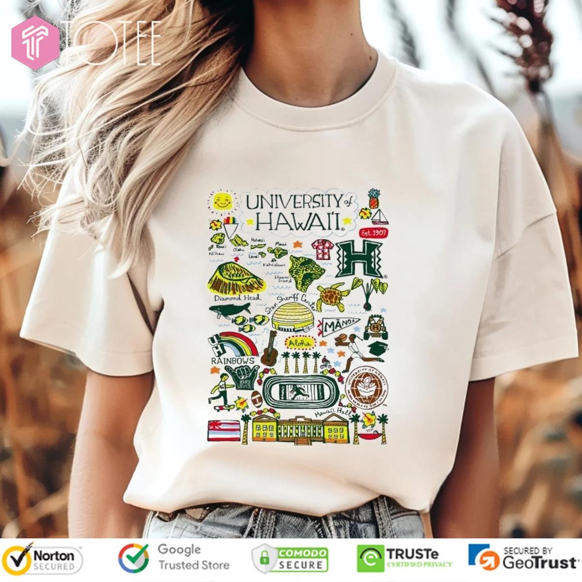 University Of Hawaii Art Illustration T-shirt