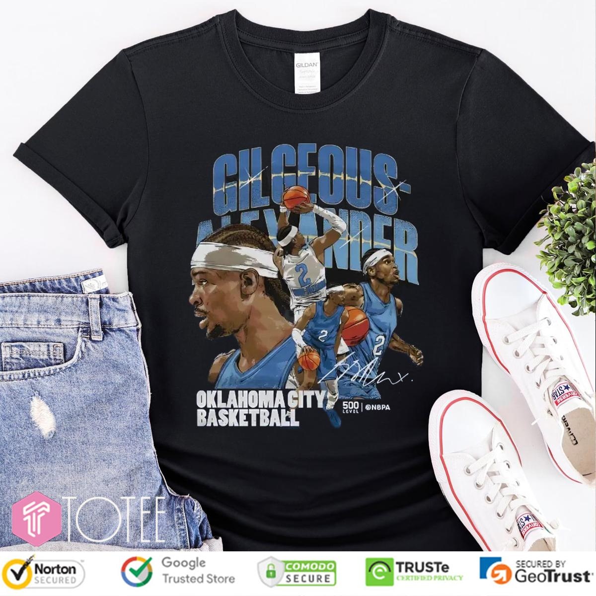 Shai Gilgeous-Alexander Oklahoma City Thunder Basketball Signature T-shirt