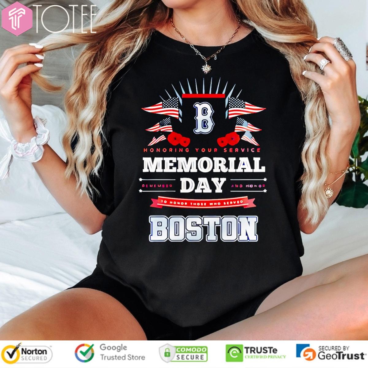 Boston Red Sox Honoring Your Service Memorial Day T-shirt