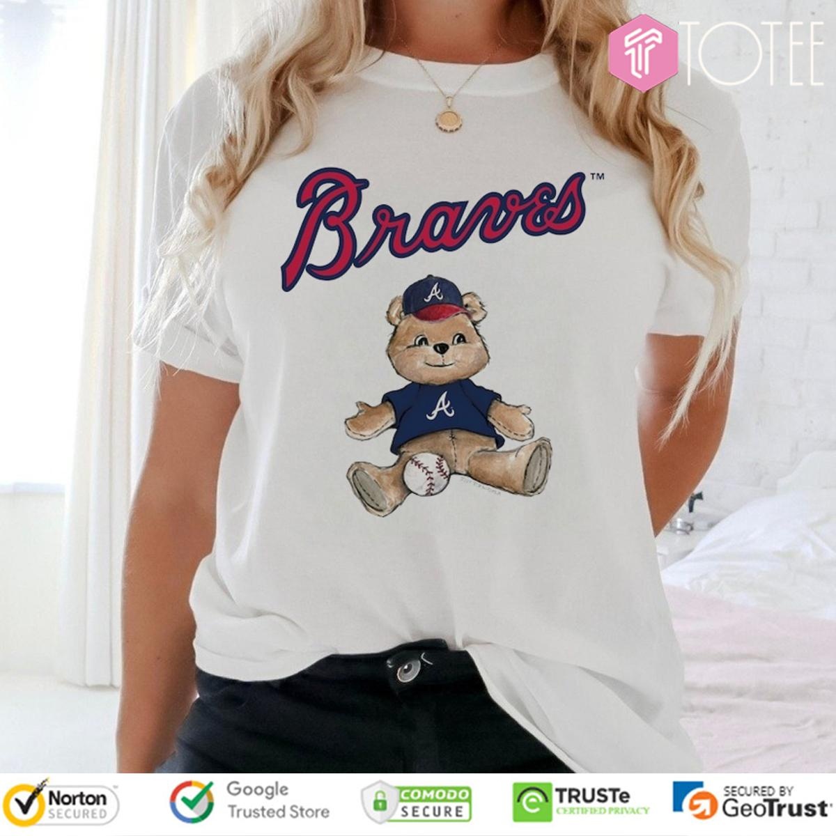 Tiny Turnip Teddy Bear X Atlanta Braves Baseball T-shirt