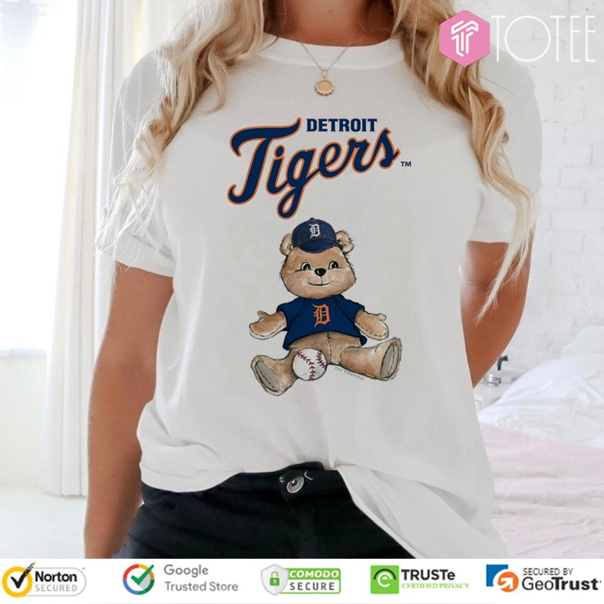 Tiny Turnip Teddy Bear X Detroit Tigers Baseball T-shirt