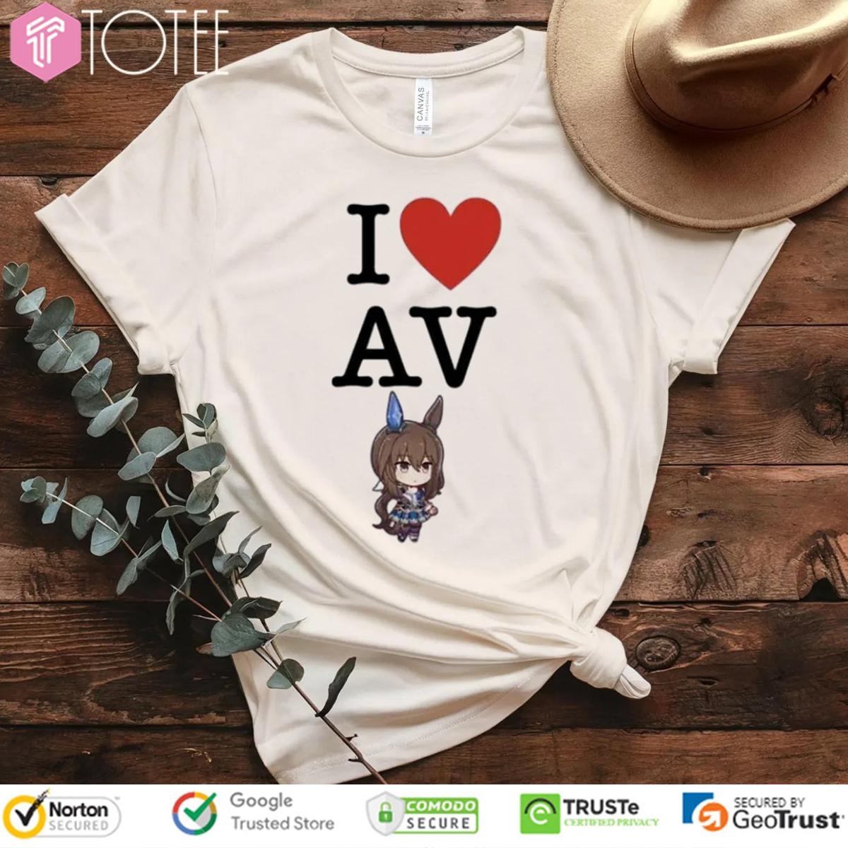 I Love Av Admire Vega Uma Musume Pretty Derby Anime T-shirt