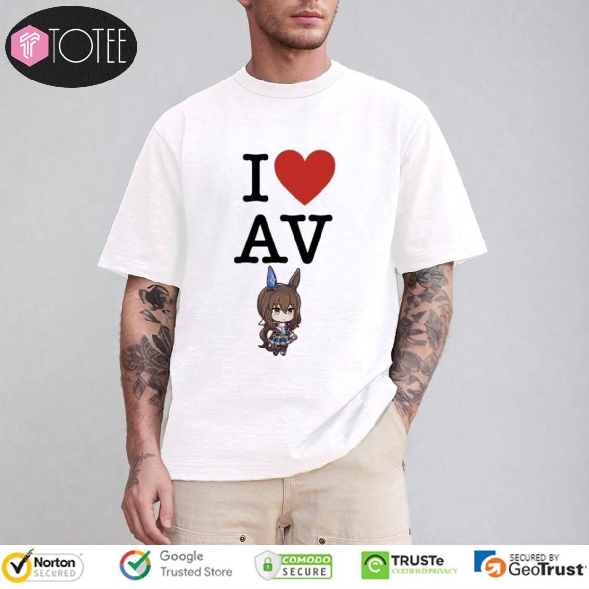 I Love Av Admire Vega Uma Musume Pretty Derby Anime T-shirt